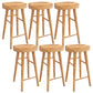 Solid Wood Dining Stool Contemporary Bar Stools with Footrest 6 Piece Set Four Legs Clearhalo 'Bar Furniture' 'Bar Stools' 'bar_stools' 'furn' 'furn_bar_stools' 'Furniture' 'Kitchen & Dining Furniture' 6471959