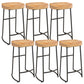 Solid Wood Dining Stool Contemporary Bar Stools with Footrest 6 Piece Set Sled Clearhalo 'Bar Furniture' 'Bar Stools' 'bar_stools' 'furn' 'furn_bar_stools' 'Furniture' 'Kitchen & Dining Furniture' 6471966