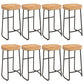 Solid Wood Dining Stool Contemporary Bar Stools with Footrest 8 Piece Set Sled Clearhalo 'Bar Furniture' 'Bar Stools' 'bar_stools' 'furn' 'furn_bar_stools' 'Furniture' 'Kitchen & Dining Furniture' 6471968