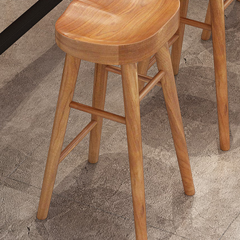 Solid Wood Dining Stool Contemporary Bar Stools with Footrest Clearhalo 'Bar Furniture' 'Bar Stools' 'bar_stools' 'furn' 'furn_bar_stools' 'Furniture' 'Kitchen & Dining Furniture' 6471969