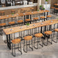 Solid Wood Dining Stool Contemporary Bar Stools with Footrest Clearhalo 'Bar Furniture' 'Bar Stools' 'bar_stools' 'furn' 'furn_bar_stools' 'Furniture' 'Kitchen & Dining Furniture' 6471970