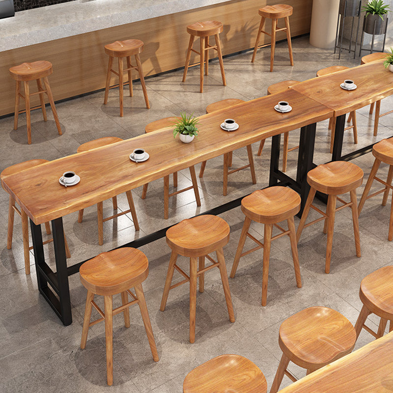 Solid Wood Dining Stool Contemporary Bar Stools with Footrest Clearhalo 'Bar Furniture' 'Bar Stools' 'bar_stools' 'furn' 'furn_bar_stools' 'Furniture' 'Kitchen & Dining Furniture' 6471971