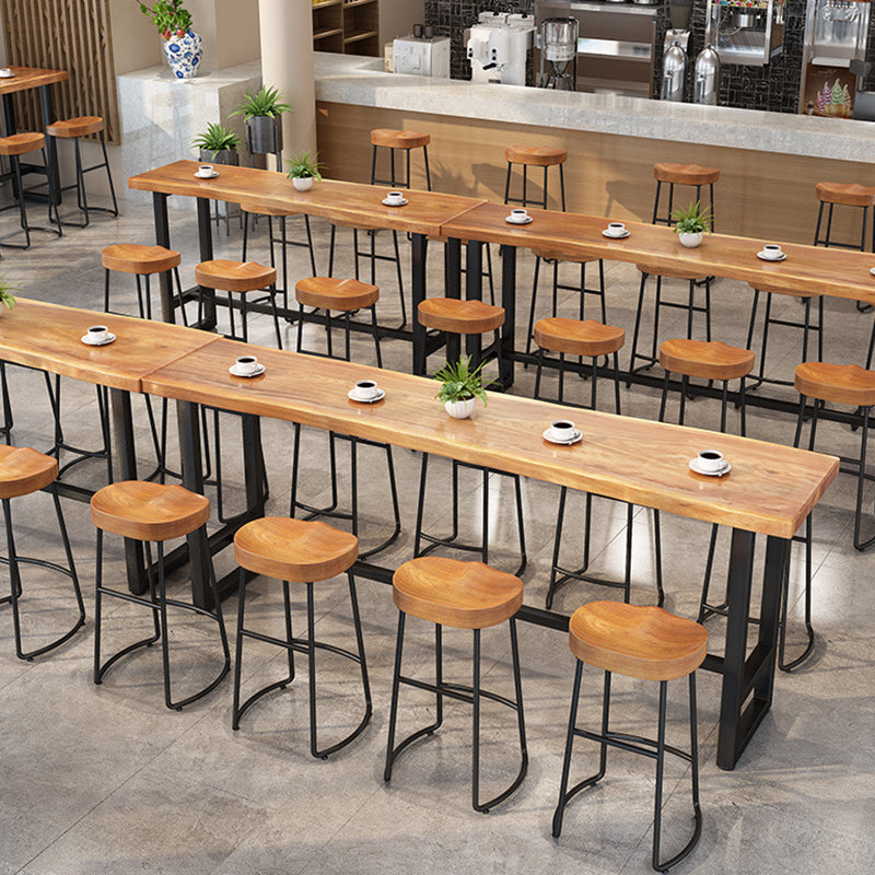 Solid Wood Dining Stool Contemporary Bar Stools with Footrest Clearhalo 'Bar Furniture' 'Bar Stools' 'bar_stools' 'furn' 'furn_bar_stools' 'Furniture' 'Kitchen & Dining Furniture' 6471973