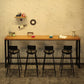 Industrial Backrest Bar Stools Metal Barstool with Metal Legs