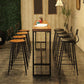 Industrial Backrest Bar Stools Metal Barstool with Metal Legs
