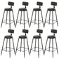 Industrial Backrest Bar Stools Metal Barstool with Metal Legs
