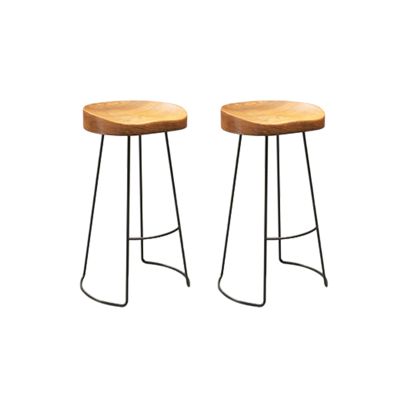 Contemporary Dining Stools Backless Bar Stools with Footrest 2 Piece Set Clearhalo 'Bar Furniture' 'Bar Stools' 'bar_stools' 'furn' 'furn_bar_stools' 'Furniture' 'Kitchen & Dining Furniture' 6472098