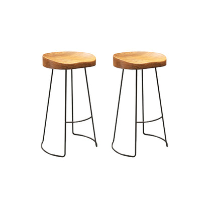 Contemporary Dining Stools Backless Bar Stools with Footrest 2 Piece Set Clearhalo 'Bar Furniture' 'Bar Stools' 'bar_stools' 'furn' 'furn_bar_stools' 'Furniture' 'Kitchen & Dining Furniture' 6472098