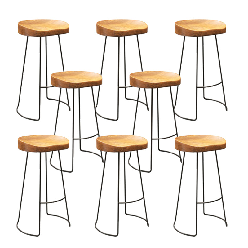 Contemporary Dining Stools Backless Bar Stools with Footrest 8 Piece Set Clearhalo 'Bar Furniture' 'Bar Stools' 'bar_stools' 'furn' 'furn_bar_stools' 'Furniture' 'Kitchen & Dining Furniture' 6472103