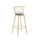 Gold Metal Base Dining Stools Low Back Round Bar Stools with Footrest Clearhalo 'Bar Furniture' 'Bar Stools' 'bar_stools' 'furn' 'furn_bar_stools' 'Furniture' 'Kitchen & Dining Furniture' 6472116