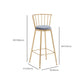 Gold Metal Base Dining Stools Low Back Round Bar Stools with Footrest Clearhalo 'Bar Furniture' 'Bar Stools' 'bar_stools' 'furn' 'furn_bar_stools' 'Furniture' 'Kitchen & Dining Furniture' 6472123