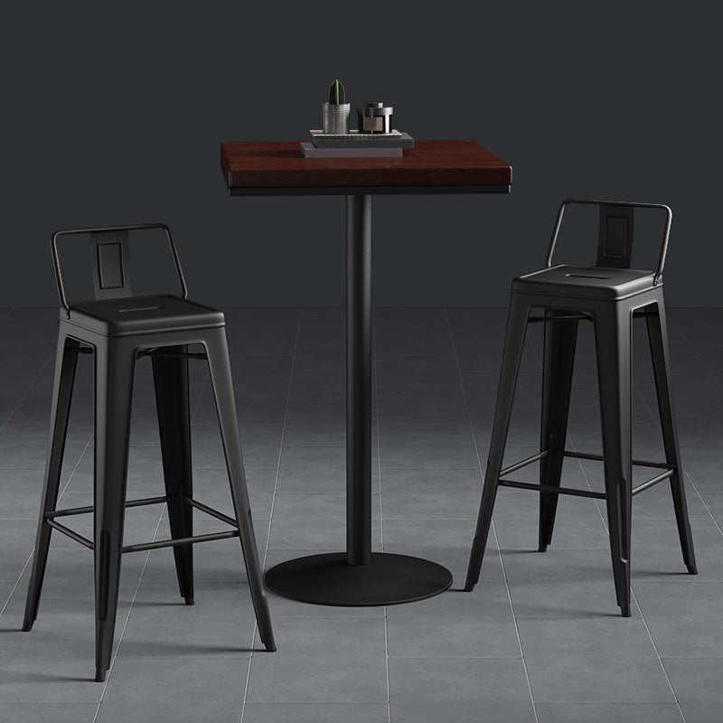 Industrial Style Metal Bar Stool Backrest Counter Stool for Restaurant and Bristol Clearhalo 'Bar Furniture' 'Bar Stools' 'bar_stools' 'furn' 'furn_bar_stools' 'Furniture' 'Kitchen & Dining Furniture' 6472183