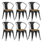 Industrial Style Metal Bar Stool Backrest Counter Stool for Restaurant and Bristol Black-Brown 6 Piece Set Clearhalo 'Bar Furniture' 'Bar Stools' 'bar_stools' 'furn' 'furn_bar_stools' 'Furniture' 'Kitchen & Dining Furniture' 6472184