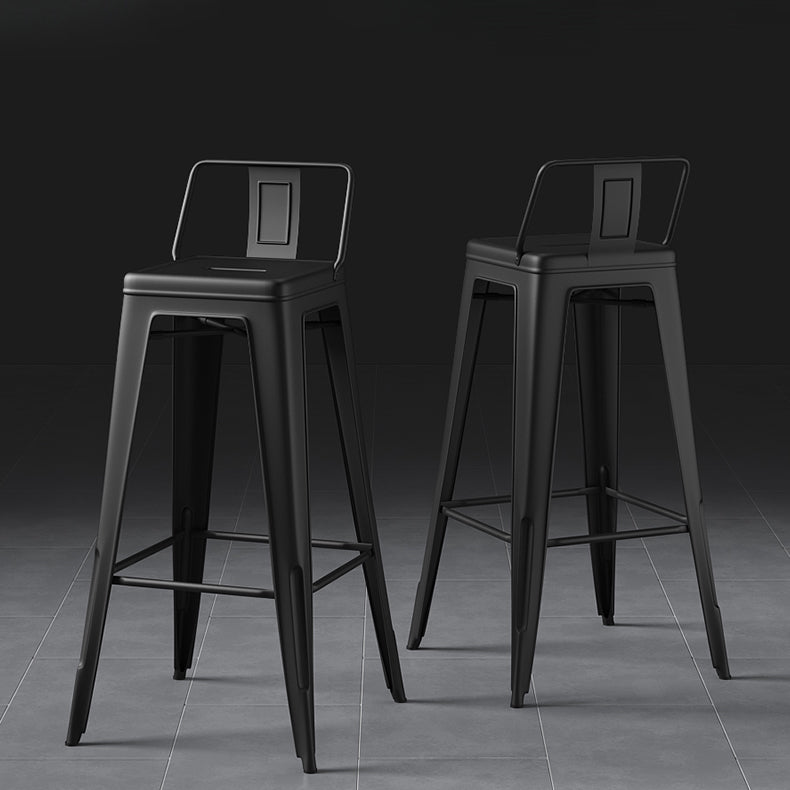 Industrial Style Metal Bar Stool Backrest Counter Stool for Restaurant and Bristol Clearhalo 'Bar Furniture' 'Bar Stools' 'bar_stools' 'furn' 'furn_bar_stools' 'Furniture' 'Kitchen & Dining Furniture' 6472185