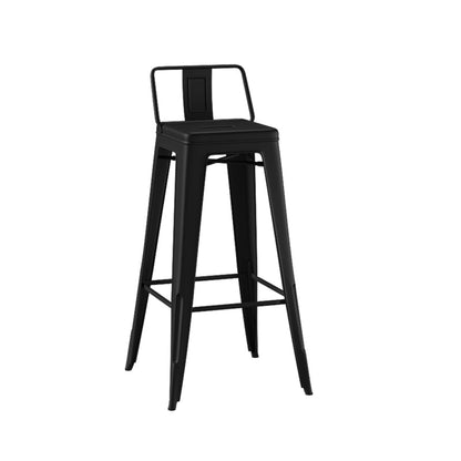 Industrial Style Metal Bar Stool Backrest Counter Stool for Restaurant and Bristol Black 1 Piece Clearhalo 'Bar Furniture' 'Bar Stools' 'bar_stools' 'furn' 'furn_bar_stools' 'Furniture' 'Kitchen & Dining Furniture' 6472188