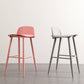 Modern Style Metal Bar Stool Plastic Low Back Counter Stool for Indoor