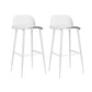 Modern Style Metal Bar Stool Plastic Low Back Counter Stool for Indoor