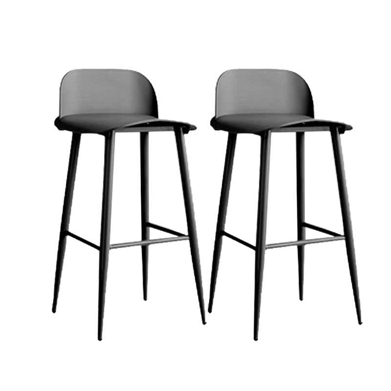 Modern Style Metal Bar Stool Plastic Low Back Counter Stool for Indoor
