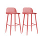 Modern Style Metal Bar Stool Plastic Low Back Counter Stool for Indoor