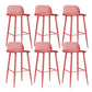 Modern Style Metal Bar Stool Plastic Low Back Counter Stool for Indoor
