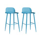 Modern Style Metal Bar Stool Plastic Low Back Counter Stool for Indoor