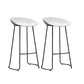 Taburete de bar de metal de estilo moderno, taburete de plástico con respaldo bajo para restaurante