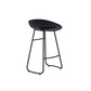 Taburete de bar de metal de estilo moderno, taburete de plástico con respaldo bajo para restaurante