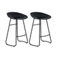 Taburete de bar de metal de estilo moderno, taburete de plástico con respaldo bajo para restaurante