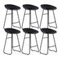 Taburete de bar de metal de estilo moderno, taburete de plástico con respaldo bajo para restaurante