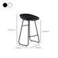 Taburete de bar de metal de estilo moderno, taburete de plástico con respaldo bajo para restaurante
