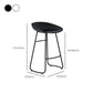 Taburete de bar de metal de estilo moderno, taburete de plástico con respaldo bajo para restaurante