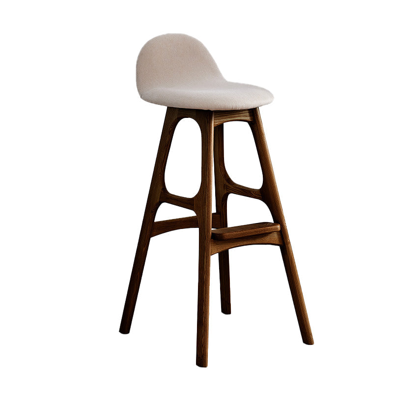 Ash Solid Wood Frame Armless Bar Stool Indoor Upholstered Bar Stool Clearhalo 'Bar Furniture' 'Bar Stools' 'bar_stools' 'furn' 'furn_bar_stools' 'Furniture' 'Kitchen & Dining Furniture' 6472372