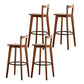 Modern Solid Wood Bar Stool Low Back Counter Stool for Restaurant