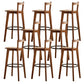 Modern Solid Wood Bar Stool Low Back Counter Stool for Restaurant