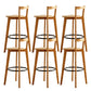 Modern Solid Wood Bar Stool Low Back Counter Stool for Restaurant