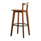 Modern Solid Wood Bar Stool Low Back Counter Stool for Restaurant