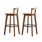 Modern Solid Wood Bar Stool Low Back Counter Stool for Restaurant