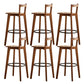 Modern Solid Wood Bar Stool Low Back Counter Stool for Restaurant