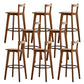 Modern Solid Wood Bar Stool Low Back Counter Stool for Restaurant