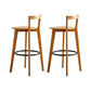 Modern Solid Wood Bar Stool Low Back Counter Stool for Restaurant