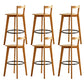 Modern Solid Wood Bar Stool Low Back Counter Stool for Restaurant