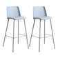 Taburete de bar de metal de estilo moderno, taburete de mostrador con respaldo de plástico para Bristol