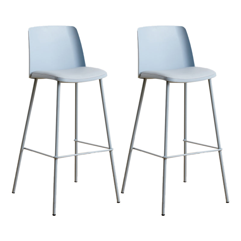 Taburete de bar de metal de estilo moderno, taburete de mostrador con respaldo de plástico para Bristol