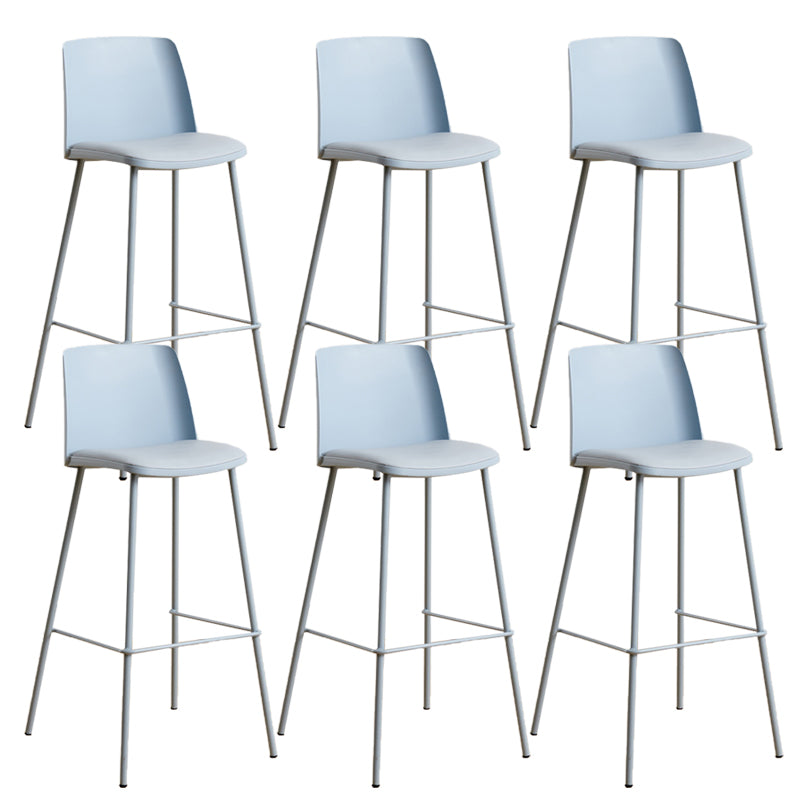 Taburete de bar de metal de estilo moderno, taburete de mostrador con respaldo de plástico para Bristol