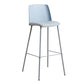 Taburete de bar de metal de estilo moderno, taburete de mostrador con respaldo de plástico para Bristol