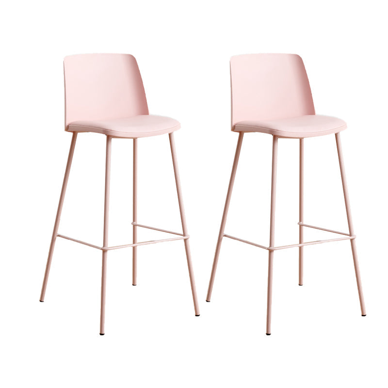 Taburete de bar de metal de estilo moderno, taburete de mostrador con respaldo de plástico para Bristol