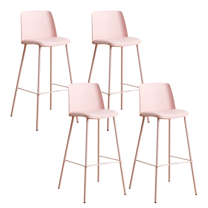 Taburete de bar de metal de estilo moderno, taburete de mostrador con respaldo de plástico para Bristol