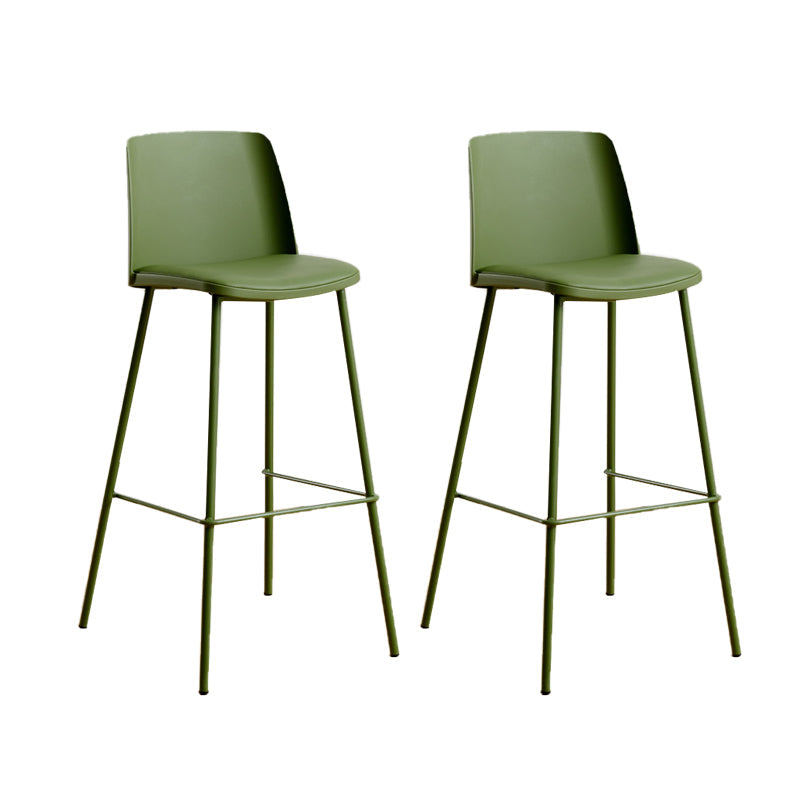 Taburete de bar de metal de estilo moderno, taburete de mostrador con respaldo de plástico para Bristol