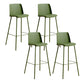 Taburete de bar de metal de estilo moderno, taburete de mostrador con respaldo de plástico para Bristol