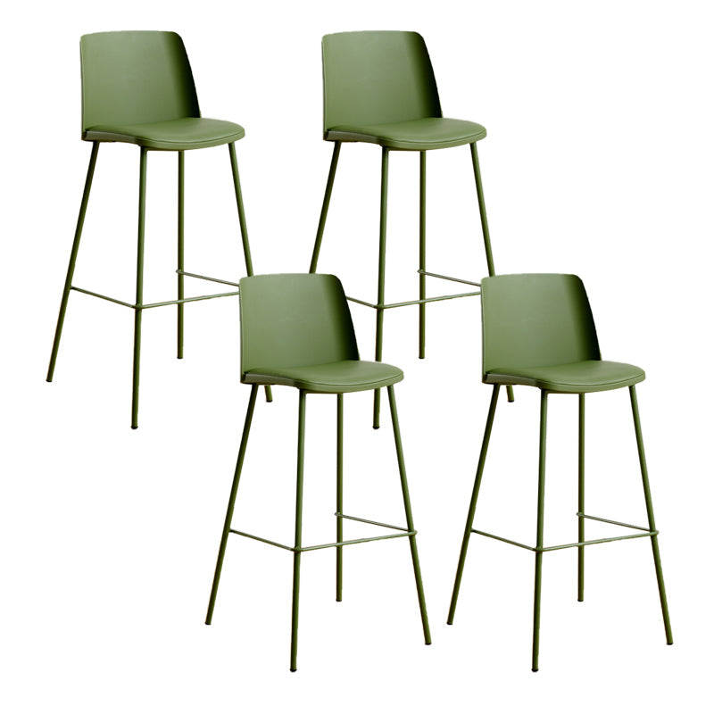 Taburete de bar de metal de estilo moderno, taburete de mostrador con respaldo de plástico para Bristol